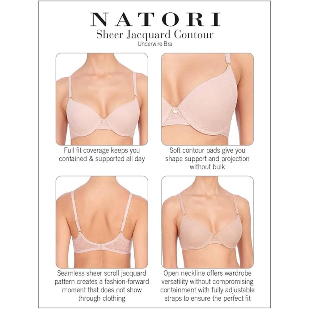 NWT Natori Women's Jacquard Contour Underwire Bra 32D - Picture 2 of 2